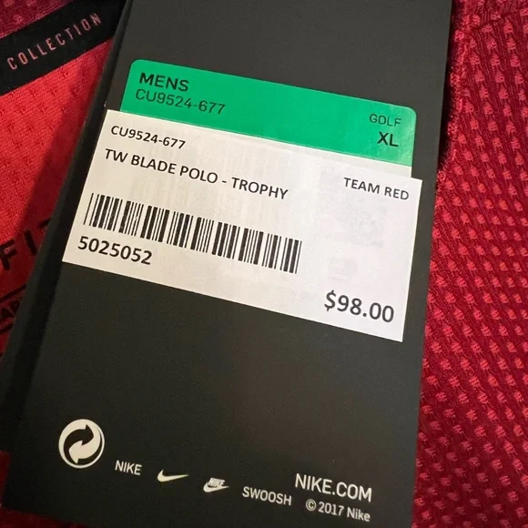 Nike Tiger Woods XL blade collar polo Ryder Cup logo - Main Image